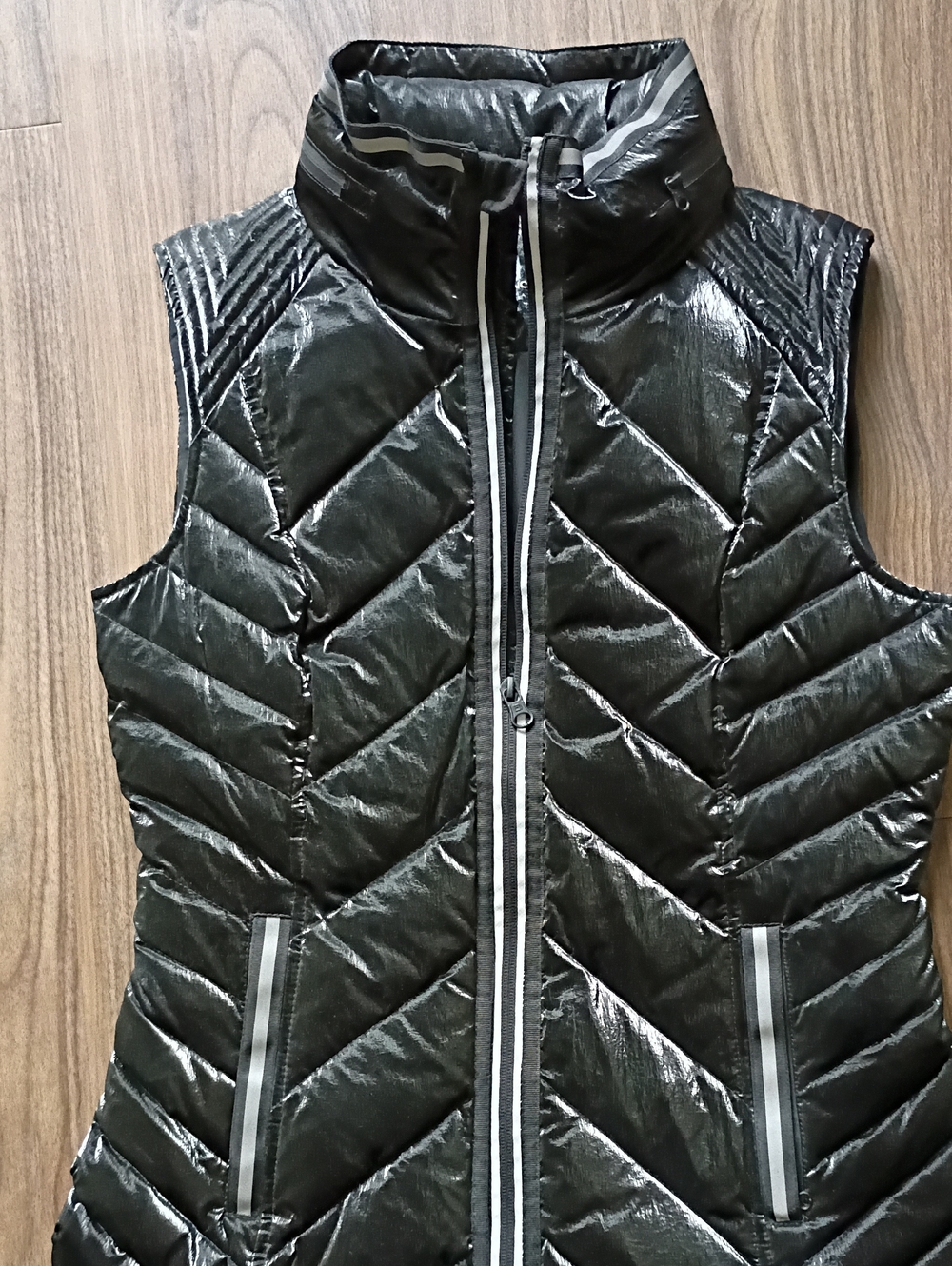 Blanc Noir Black Super Hero Puffer Vest
